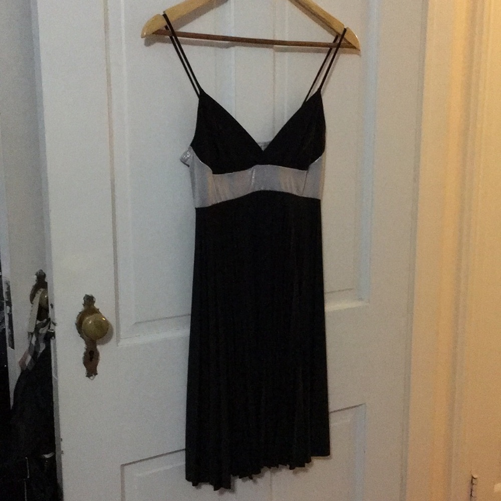 Black mini pleated dress